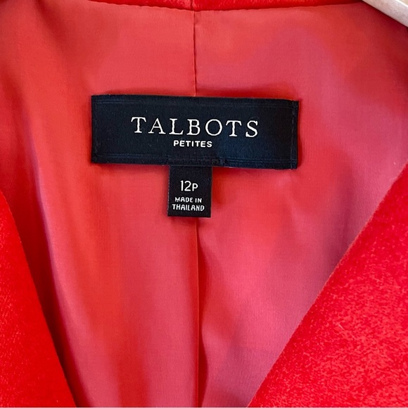 Talbots Classic Velvet Deep Orange Blazer Size 12p - Picture 7 of 8